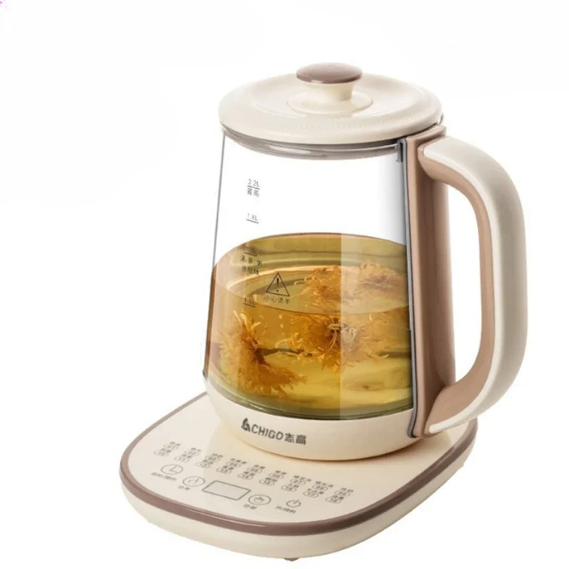 サーモスタット付き多機能電気ケトル,家庭用湯沸かし器,健康沸騰,1.8l〜2.2l