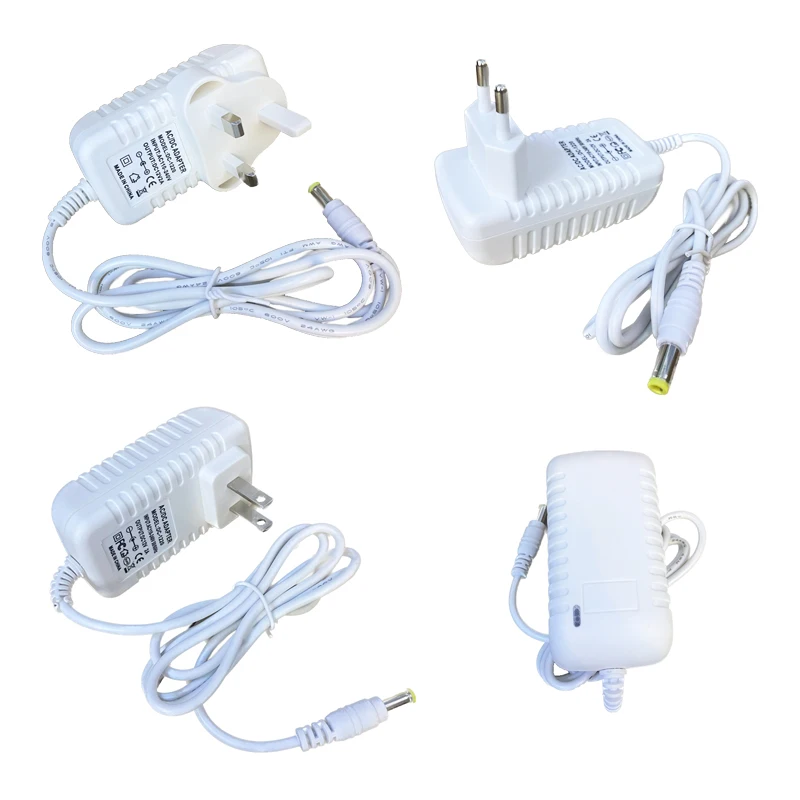 Adaptateur de pilote de prise UE US UK, alimentation de pipeline, convertisseur de lampe à bande lumineuse LED 220, AC 110V, 2835 V à DC 12V, 12V, 24W