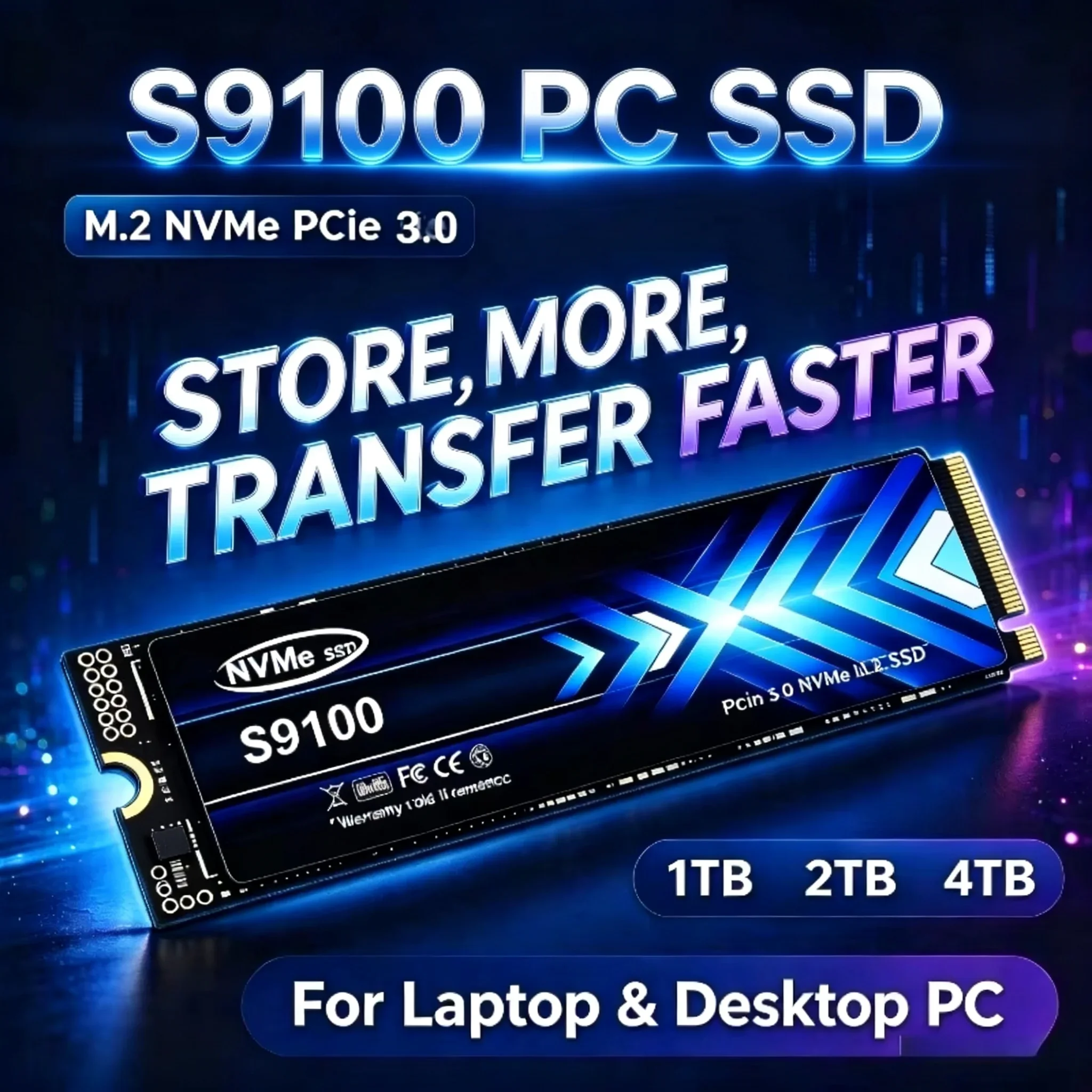 S9100 M.2 SSD Hard Disk 500GB 4TB high speed NVMe M2 SSD 2TB PCIe 3.0 Internal Solid State Drive For Laptop Desktop PC