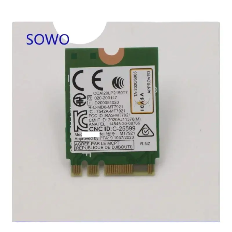 0. MT7921 for Lenovo WiFi6 Wireless Card 5.2 Bluetooth SW11A40411 Lenovo notebook card