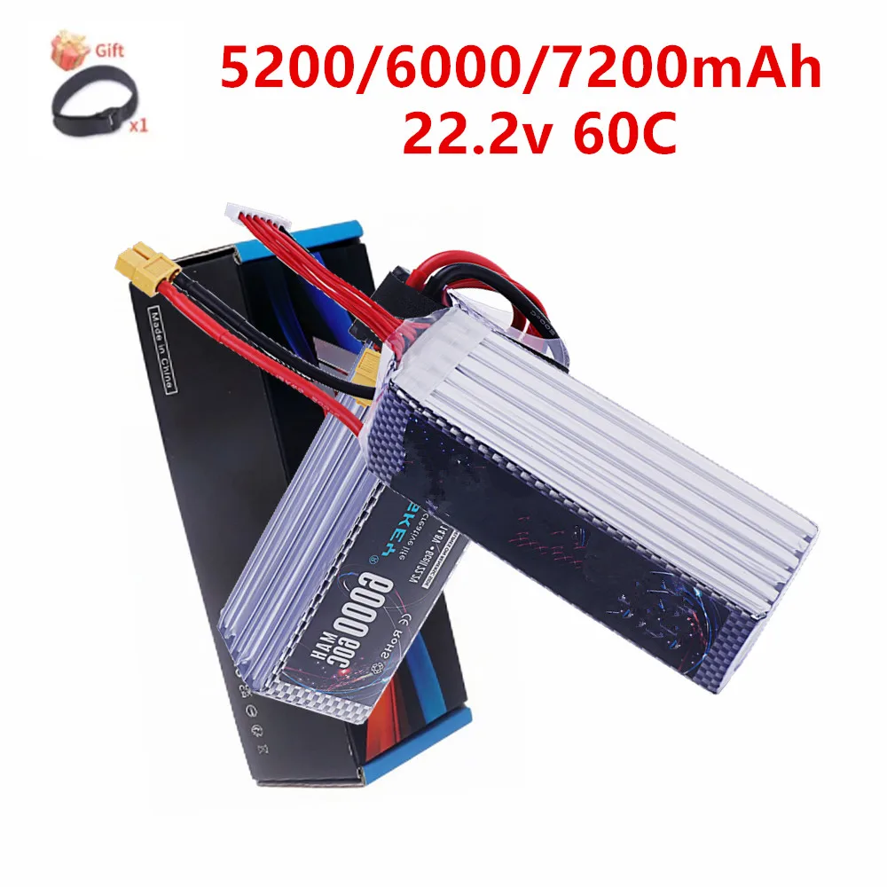 6S LIPO Battery For RC Airplane Quadrotor 22.2V 5200mah 6000mah 7200mAh For Aircraft Car Drone Boat Toy