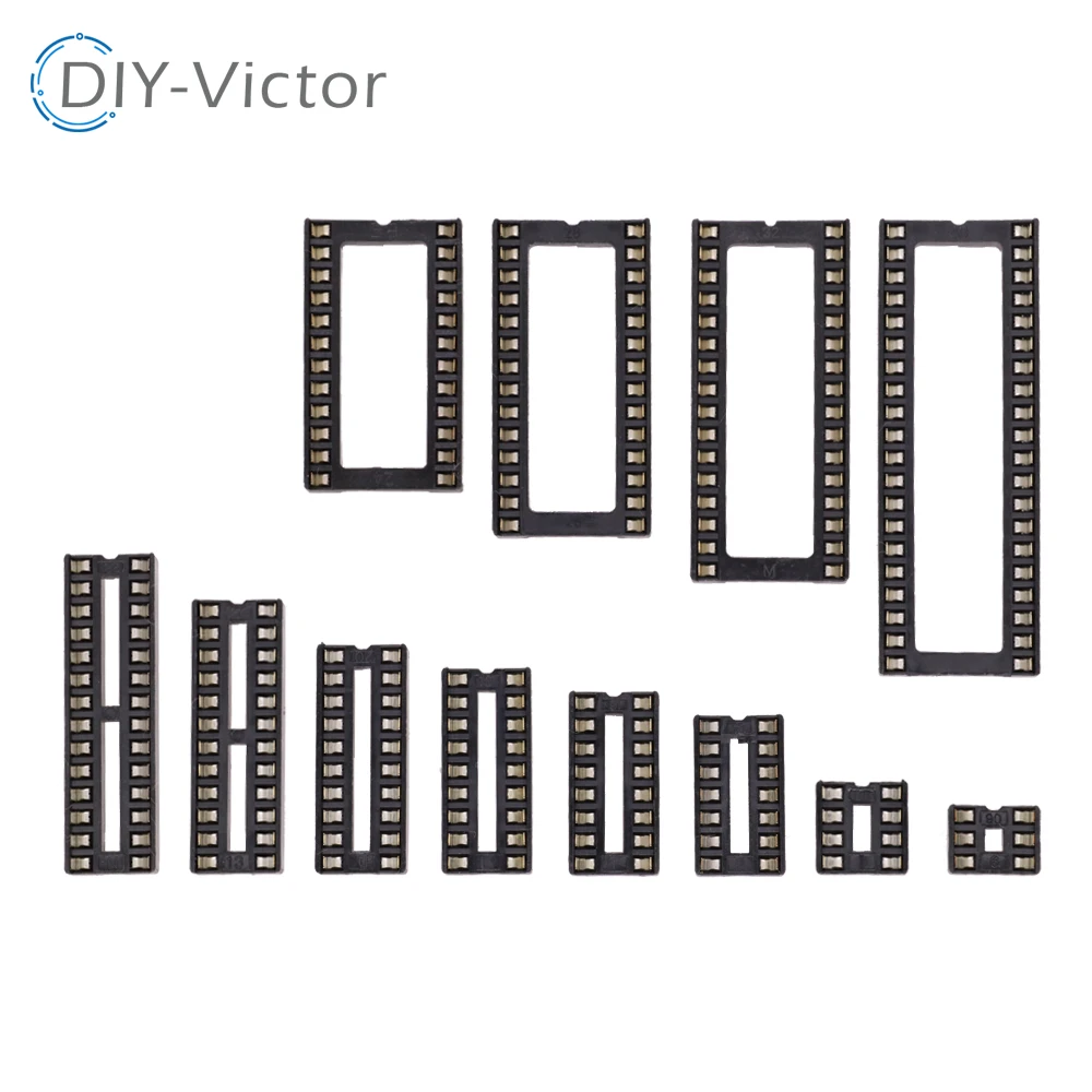 10PCS Square Hole IC Sockets DIP6 DIP8 DIP14 DIP16 DIP18 DIP20 DIP28 DIP40 Connector DIP Socket 6 8 14 16 18 20 24 28 40Pins