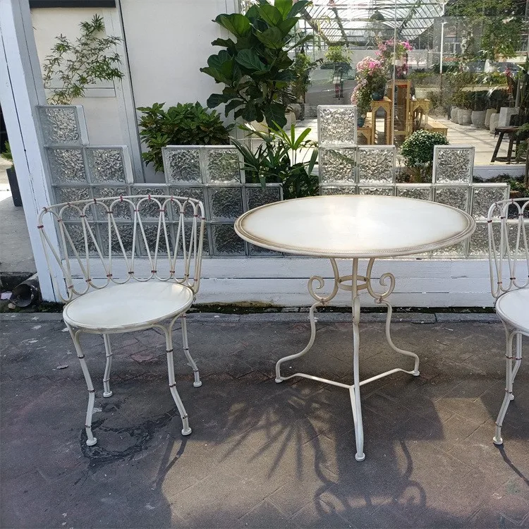Foreign trade Amazon explosion villa courtyard French wrought iron table and chair B & B balcony leisure table and chair