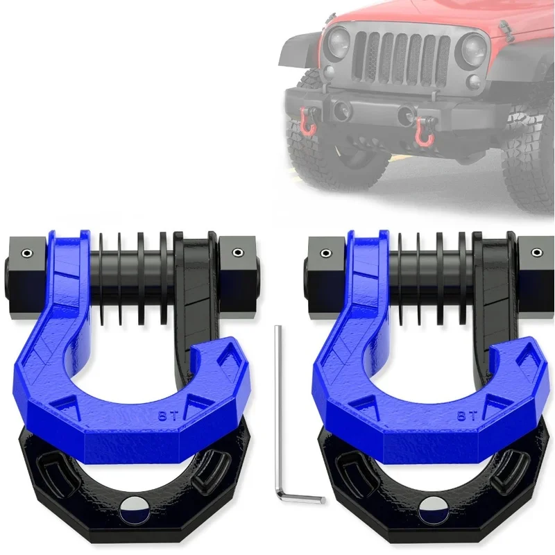 Premium Universal 4X4 Split D Ring Shackles 2 Inch Hitch Receiver Tow Bar Hooks for Exterior Parts
