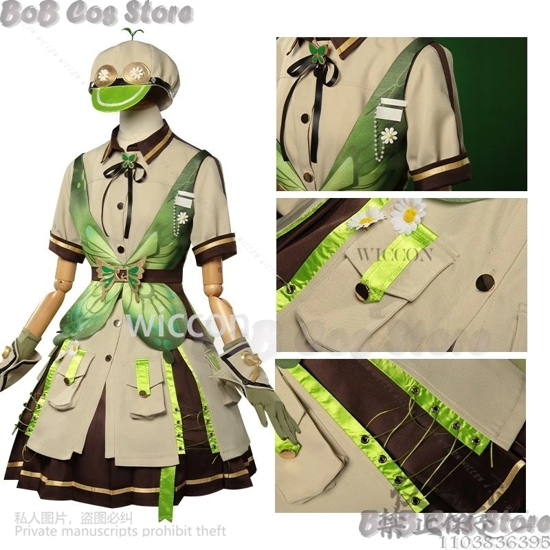 Anime Game Infinity Nikki Cosplay Costume Green Lolita Dress Hat Full Set Halloween Christmas Party Girl Woman Outfit Customized