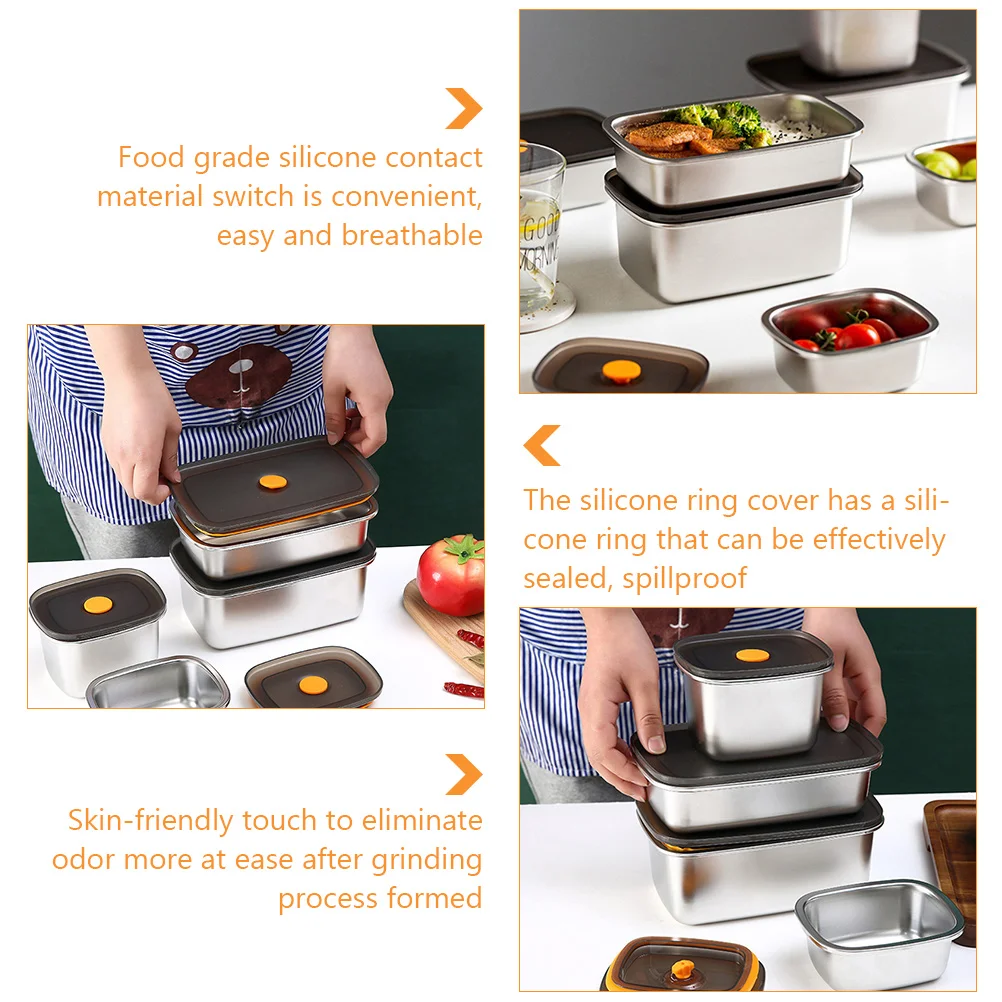 

Stainless Steel 250Ml Leak Proof Food Storage Container Rust Resistant For Office School Outdoor Work Student Picnic