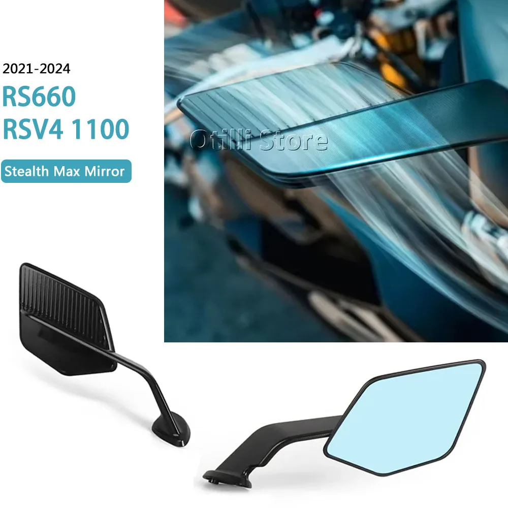 

Motorcycle Rearview Mirror For Aprilia RS660 RSV4 1100 2020-2024 Stealth Sport Winglet Mirror Kits Adjustable Stealth Max Mirror