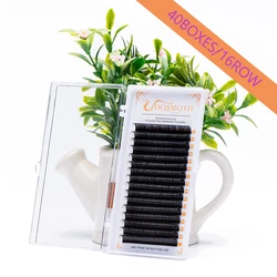 DOSMOTH 40boxes 7-16mm handmade natural mink eyelashes individual,extension eyelash,fake false eyelashes 16rows False eyelash