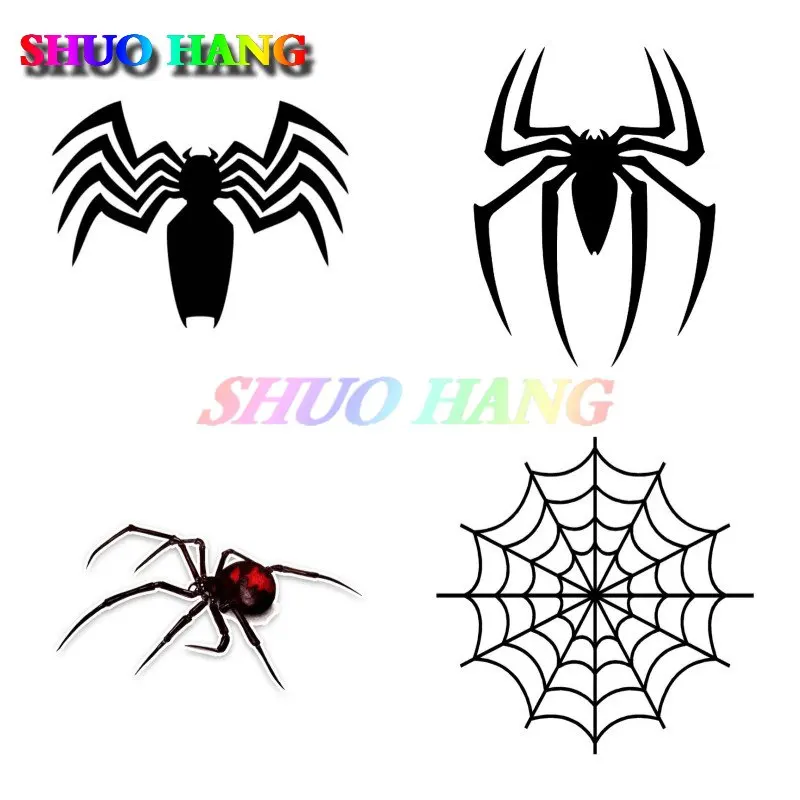 Car Sticker Vinyl Decal Reptile Black Widow Venom Black Spider Spider Web Motorcycle Decorative Accessories Creative PVC