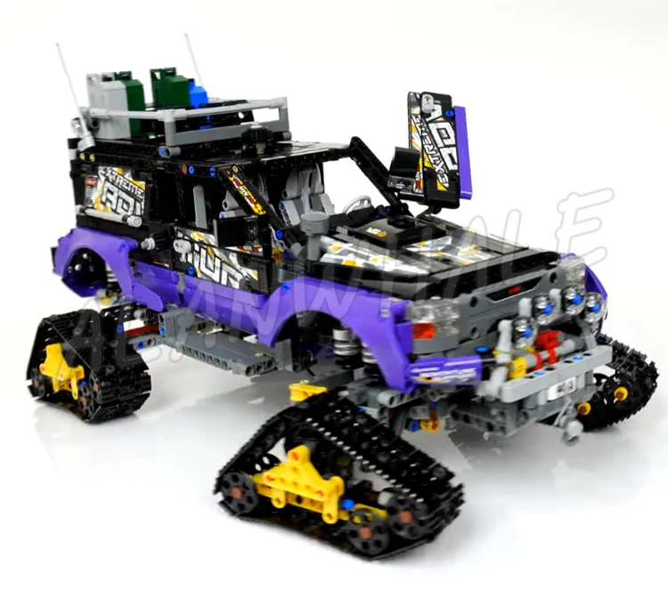 2050pcs 2in1 Technical Extreme Adventure High-grip Tracks Mobile Base Vehicle 20057 Building Block Set Compatible with Model