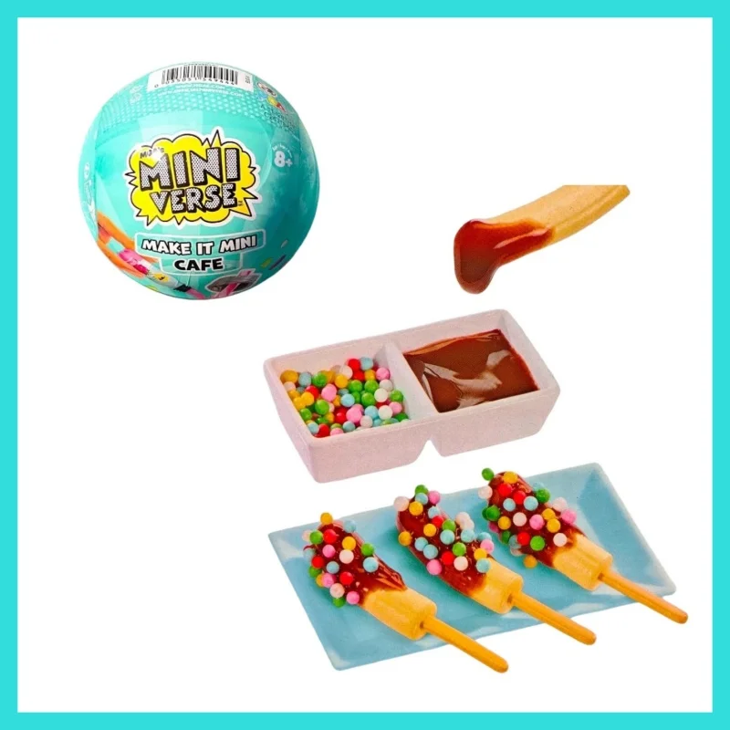 

Mga Miniverse Genuine Make It Mini Cafe Series 6 Diy Tea Food Blind Box Mystery Ball Collectible Toy Play House Kids Gifts Set