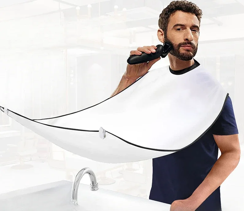 Male Shaving Apron Beard Catcher Cape Care Bib Face Shaved Hair Adult Bibs Shaver Cleaning Hairdresser Gift for Man Clean Apron