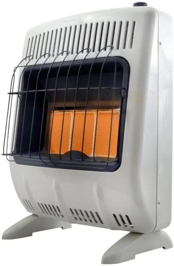 MHVFRD20NGT Vent Free Radiant 20,000 BTU Natural Gas Heater For Office, Home, Garage, Patio, Sunroom, or Cabin - White