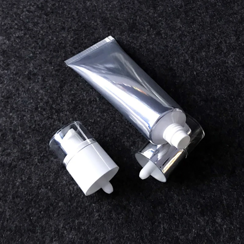 1pc Goud Zilver Lege Hervulbare Plastic Zachte Buizen Knijpbare Fles Cosmetische Container Voor Gezichtsreiniger Lotion Handcrème