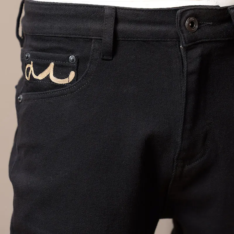 Newly Designer Fashion Men Jeans High Quality Stretch Skinny Fit Retro Ripped Jeans Men Embroidery Vintage Denim Pants Hombre