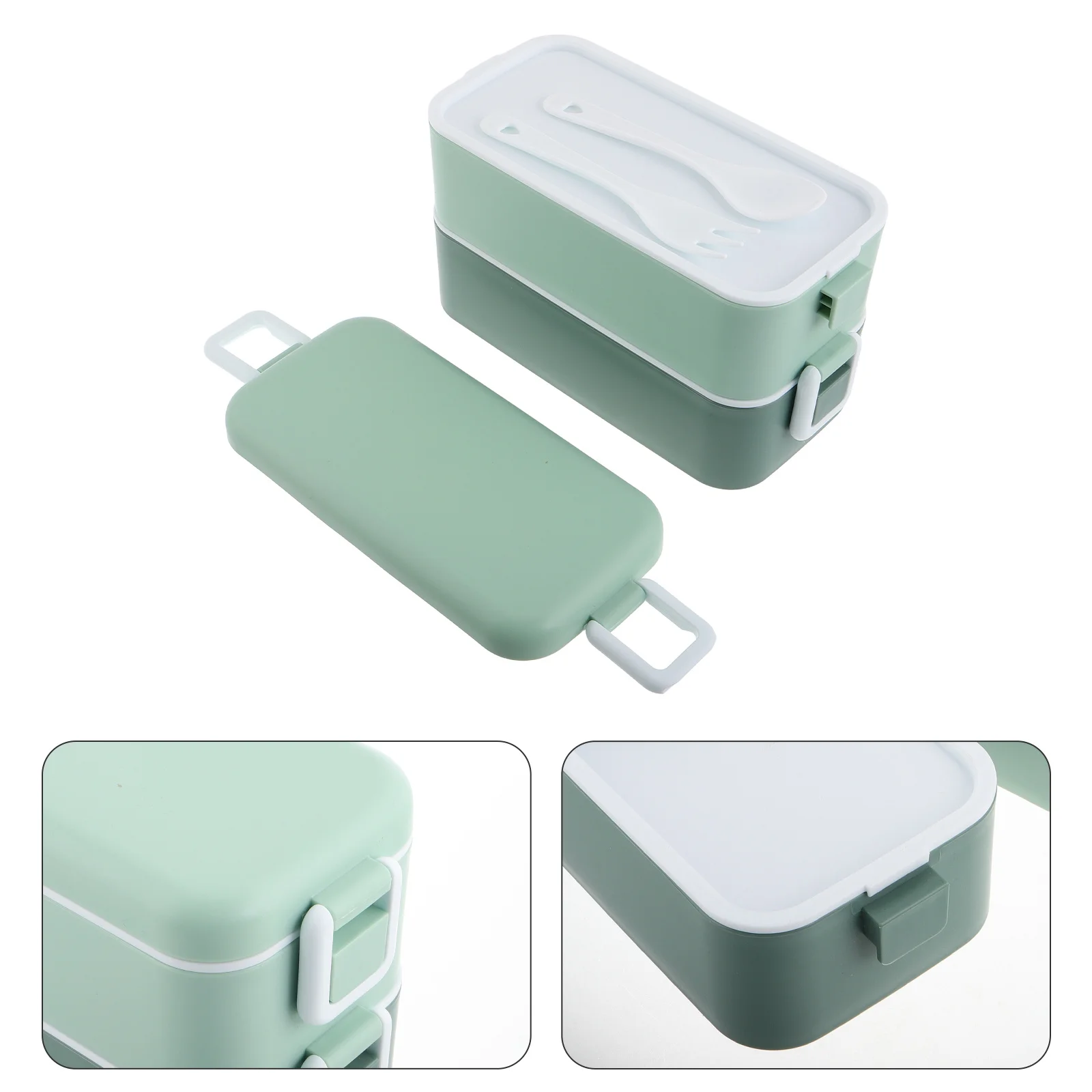 

Divided Meal Prep Containers Large Capacity Leakproof Stackable Microwave-Safe Reusable Travel Lunch Box Bento Salad Box
