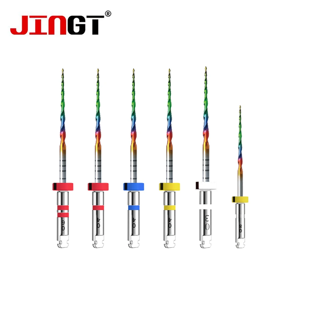 JINGT RAINBOW ONE Dental Root Canal File Nickel-titanium File System Rotary 21mm/25mm/31mm For dentist tool