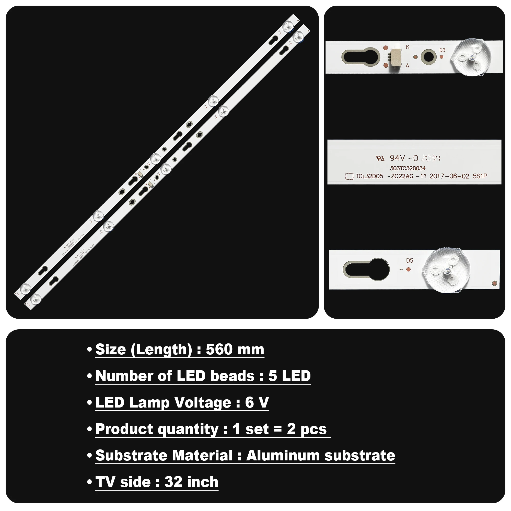 

Светодиодная лента для 32D1900S 32F6B LED32D3000 TC320M04 L32M5-AZ CJ9W04 V4 08-32F6000-LPN002B LT-32T510R 32S5300 32S6400