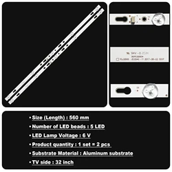 Podświetlenie LED do 32 telewizorów 32D1900S 32F6B LED32D3000 TCL32D05-ZC22AG-12 5S1P 4C-LB320T-ZC3 TC320M04 L32M5-AZ 32HR332M05A7