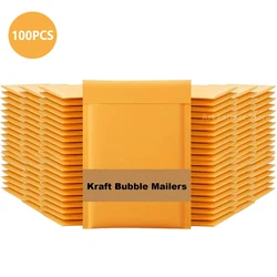 Auto Selo Kraft Sacos De Transporte De Papel, Bolha Envelope Saco De Embalagem, Suprimentos Para Pequenas Empresas, Mailer Mailing, 100Pcs