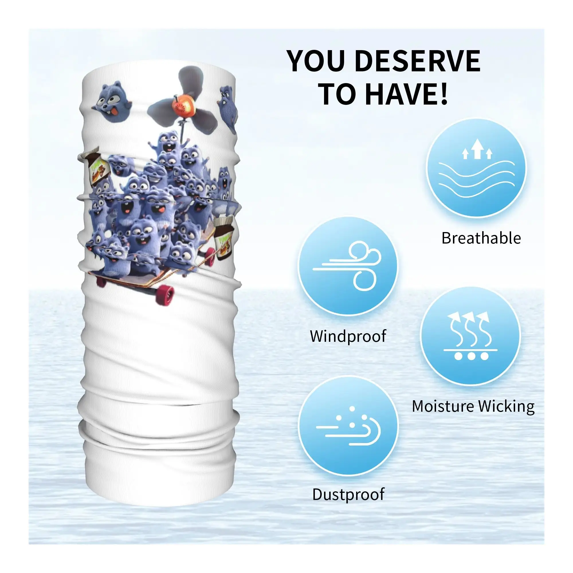 애니메이션 그리지와 레밍스 만화 애니메이션 두건의 목 각반 인쇄 된 마스크 스카프 사이클링 스카프 남성 여성을위한 승마