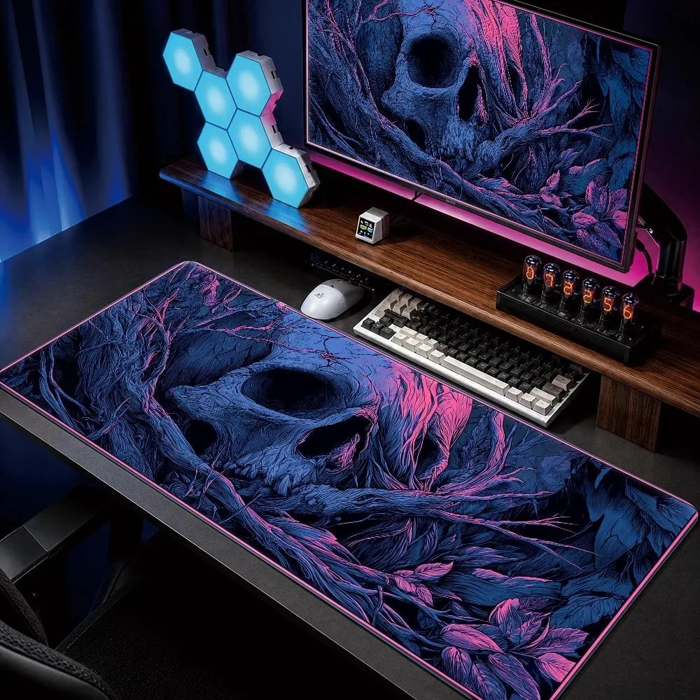 Goth Skull Branch Art Mouse Pad - Durable and Wear-resistant Office, Gaming and Competitive Gaming Desk Pad - Home Desk