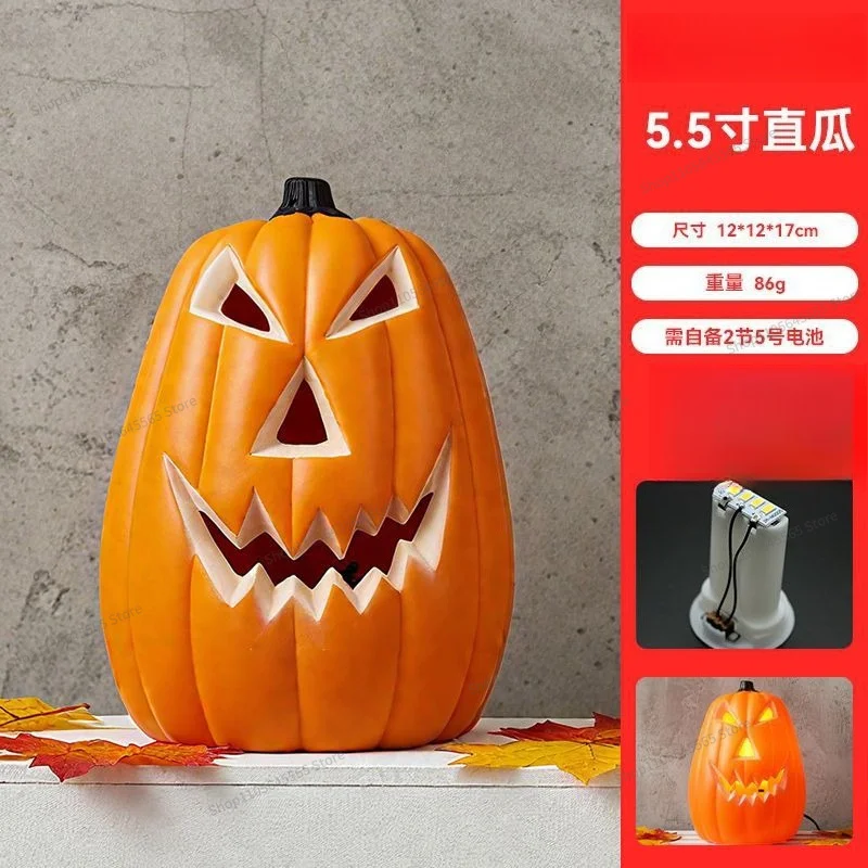 For Halloween Decoration Pumpkin Lantern Ornament Outdoor Luminous Pumpkin Head Arrangement