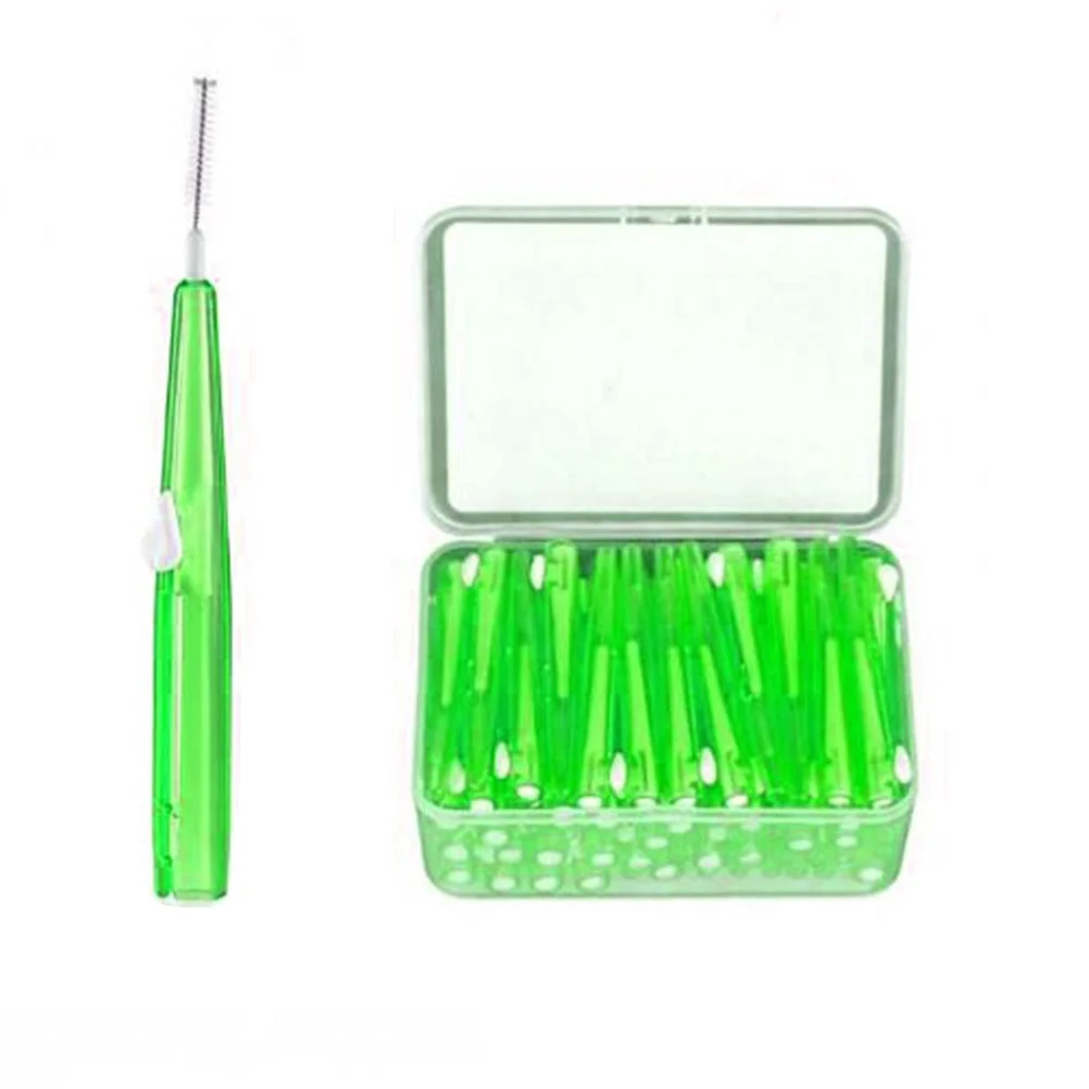 

60Pcs Interdental Cleaners Plastic Coated Dental Care Tool Comfortable Food Debris Removal for Adults Kids Braces