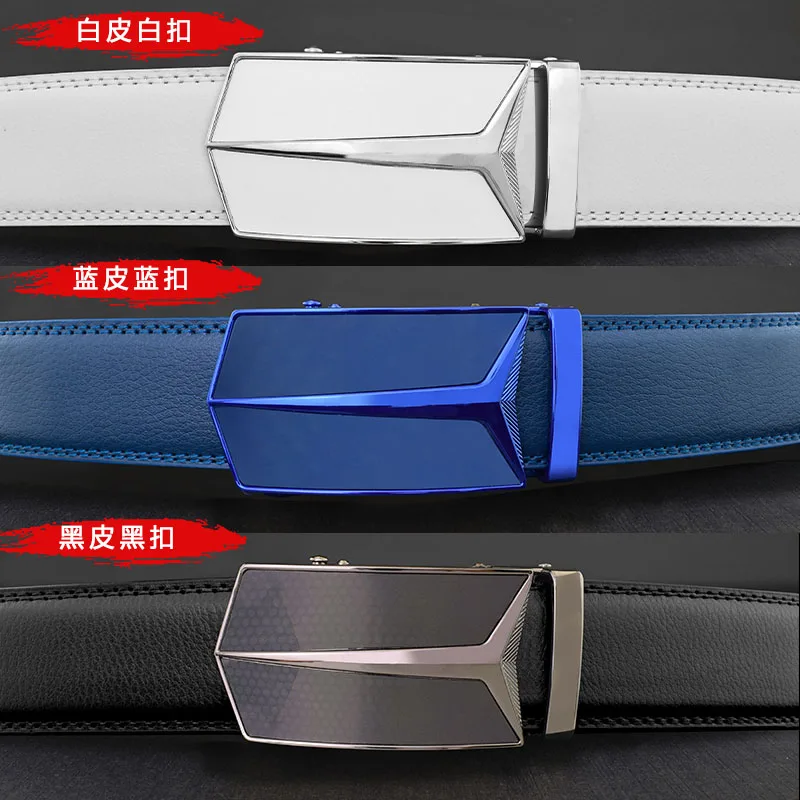 العلامة التجارية الجديدة رسالة T على شكل حزام رجالي مصمم الأبيض الفاخرة حزام جلد الموضة عالية الجودة مشبك معدني التلقائي