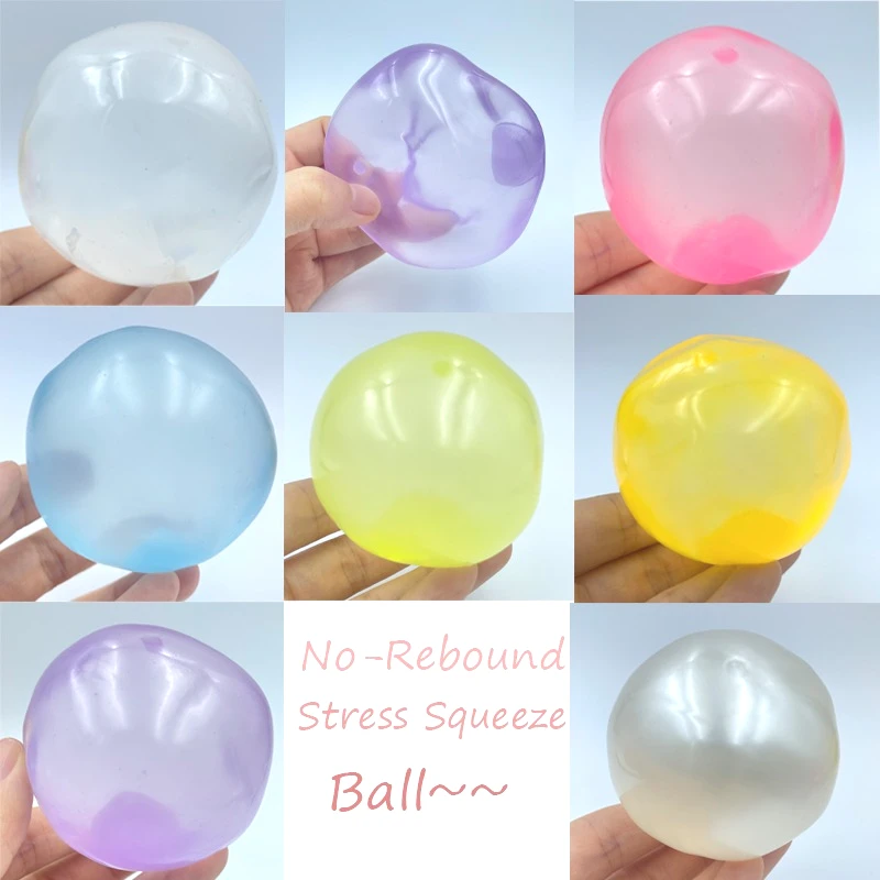 Squishy Mochi Kokosnussöl Formbarer Stressball Transparent OHNE Rückfederung Maltose Quetschspielzeug Lustiges Anti-Stress Sensorisches Spielzeug