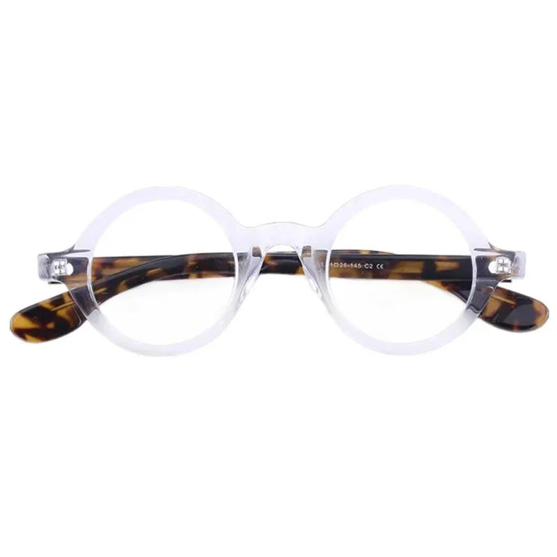 Fashion Retro-vintage Zolma Round Punk Frame Newyork Glasses Unisex Italy Acetates Fullrim for Prescription Goggles Anti-Blueray