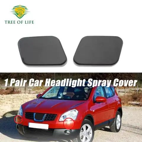 28658-JD000 28659-JD000 닛산 Qashqai J10 용 앞 범퍼 전조등 와셔 스프레이 노즐 커버 캡 2006 2007 2008 2009 2010
