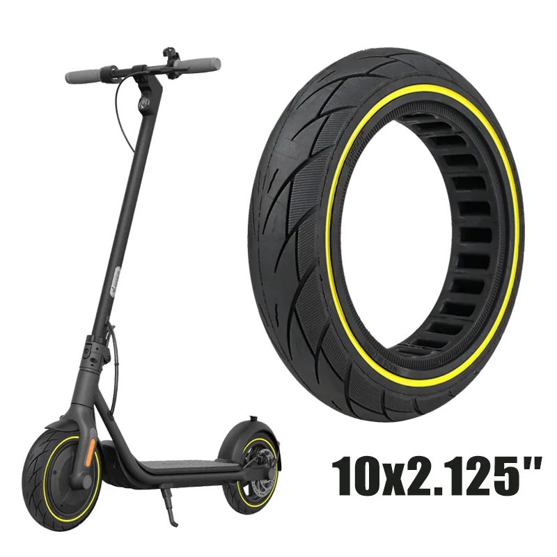 10*2.125 Solid Tire for Ninebot F40 F30 F20 Electric Scooter Explosion-Proof Replacement 10 Inch Rubber Honeycomb Trye