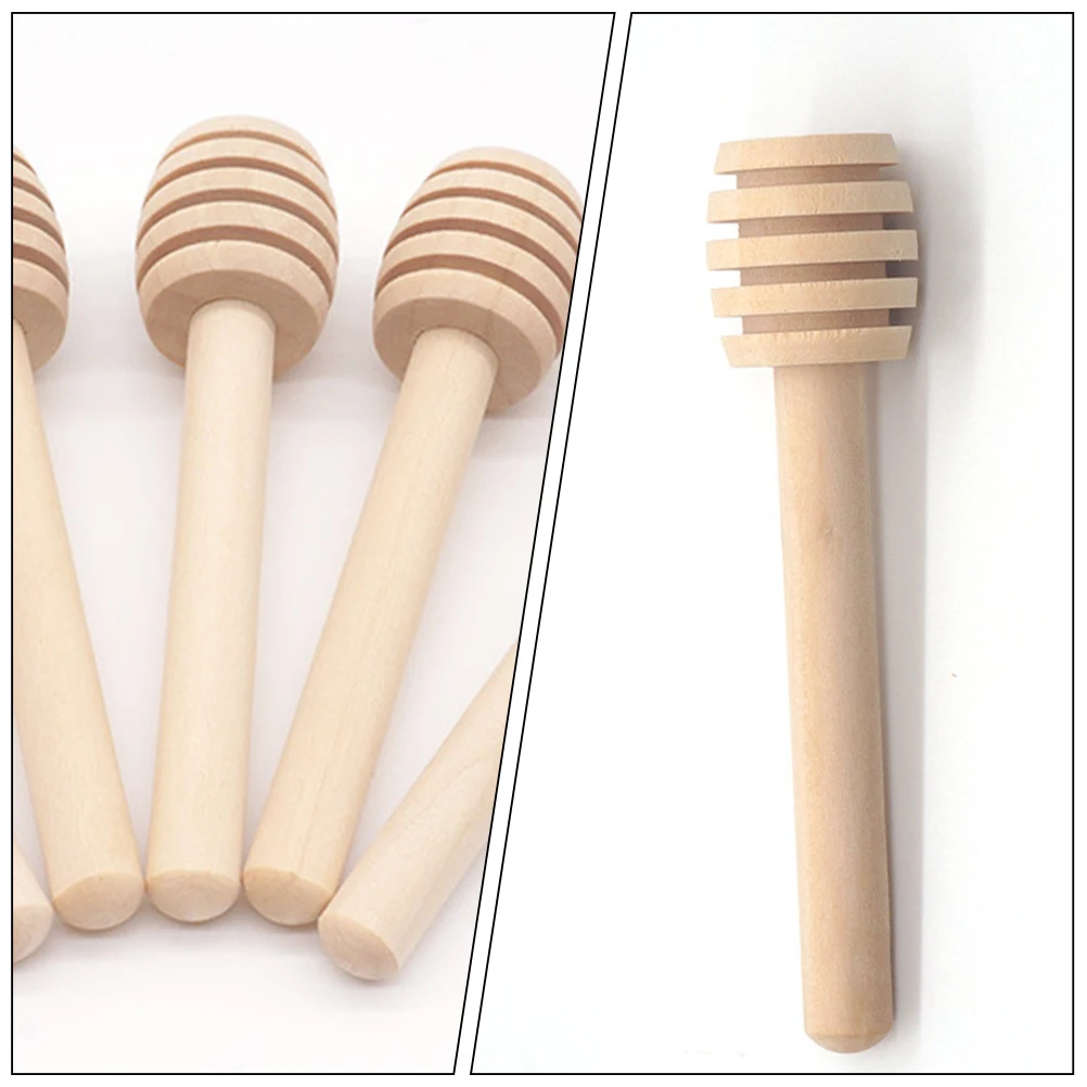

10Pcs FoodGrade Wooden Honey Dippers With Deep Grooves For Perfect Drizzling In Water Tea Biscuits Kitchen Honey Sticks