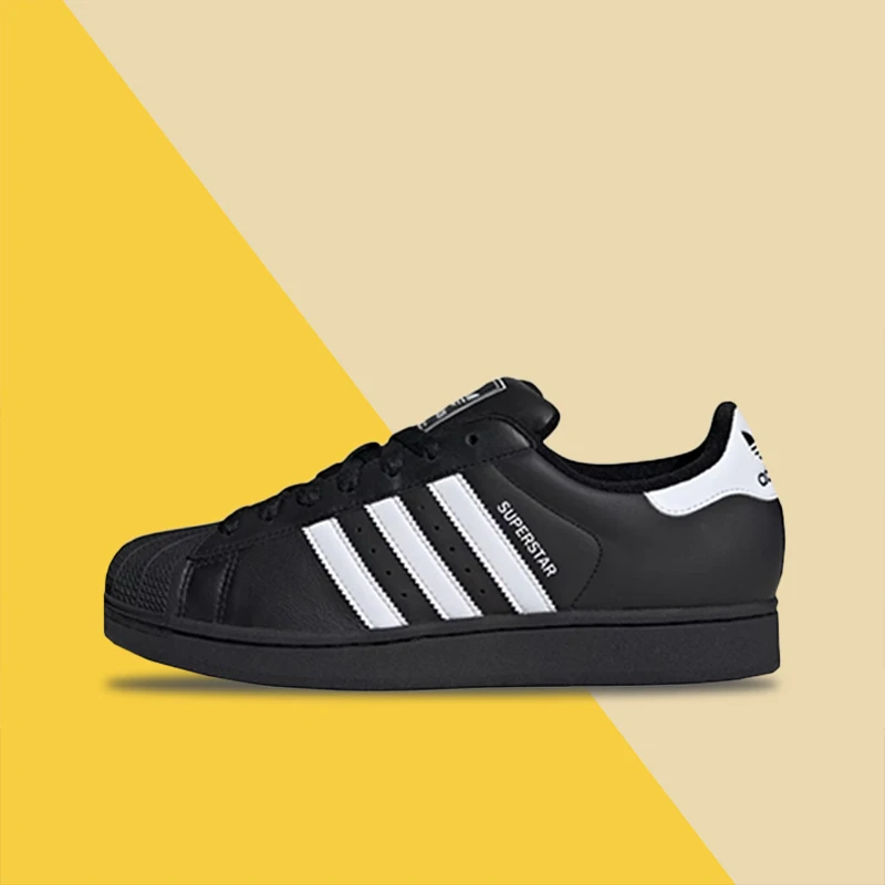 adidas Originals Superstar 2 Unisex Low-Top Cushioned Sneakers – Black/White, Non-Slip Grip, Durable Shell Toe JI0079