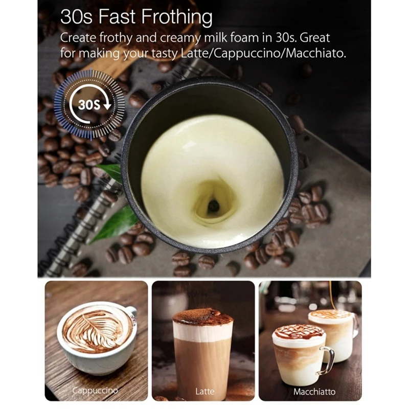 電気家庭用ミルク泡立て器,チョコレートミキサー,カプチーノ,コーヒー,ポータブルブレンダー,EUプラグ