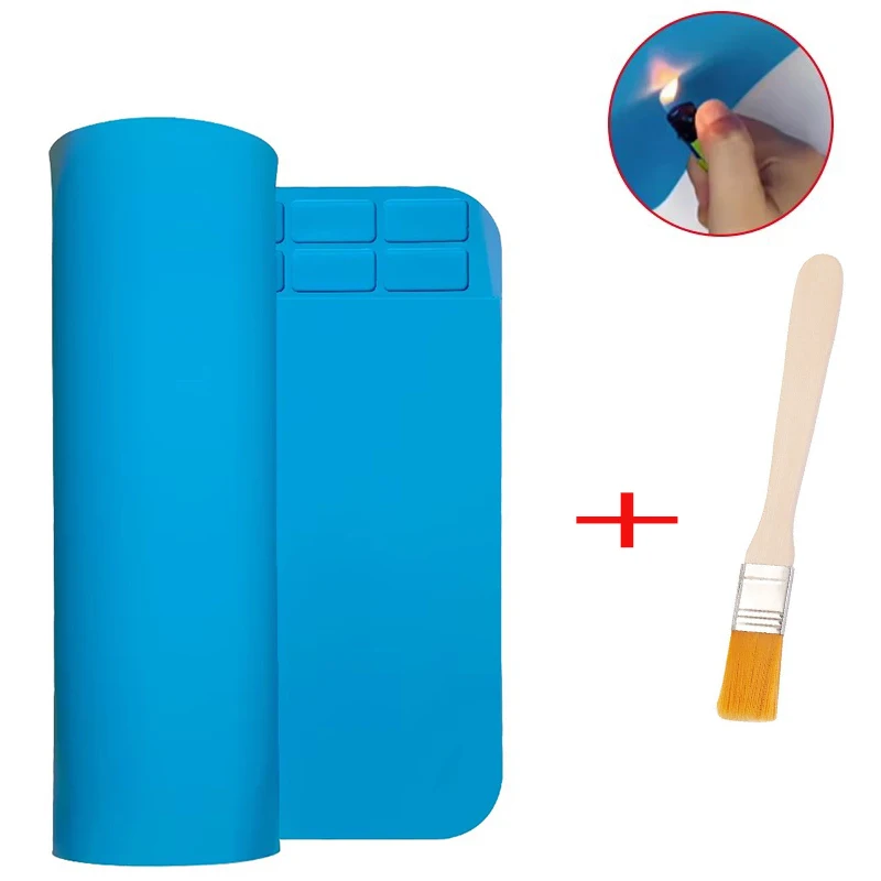 

2PCS Soldering Station Mat Silicone Work Mat Heat Resistant Anti-Static Magnetic Mat for Electronic Phone Laptop Watch Repair