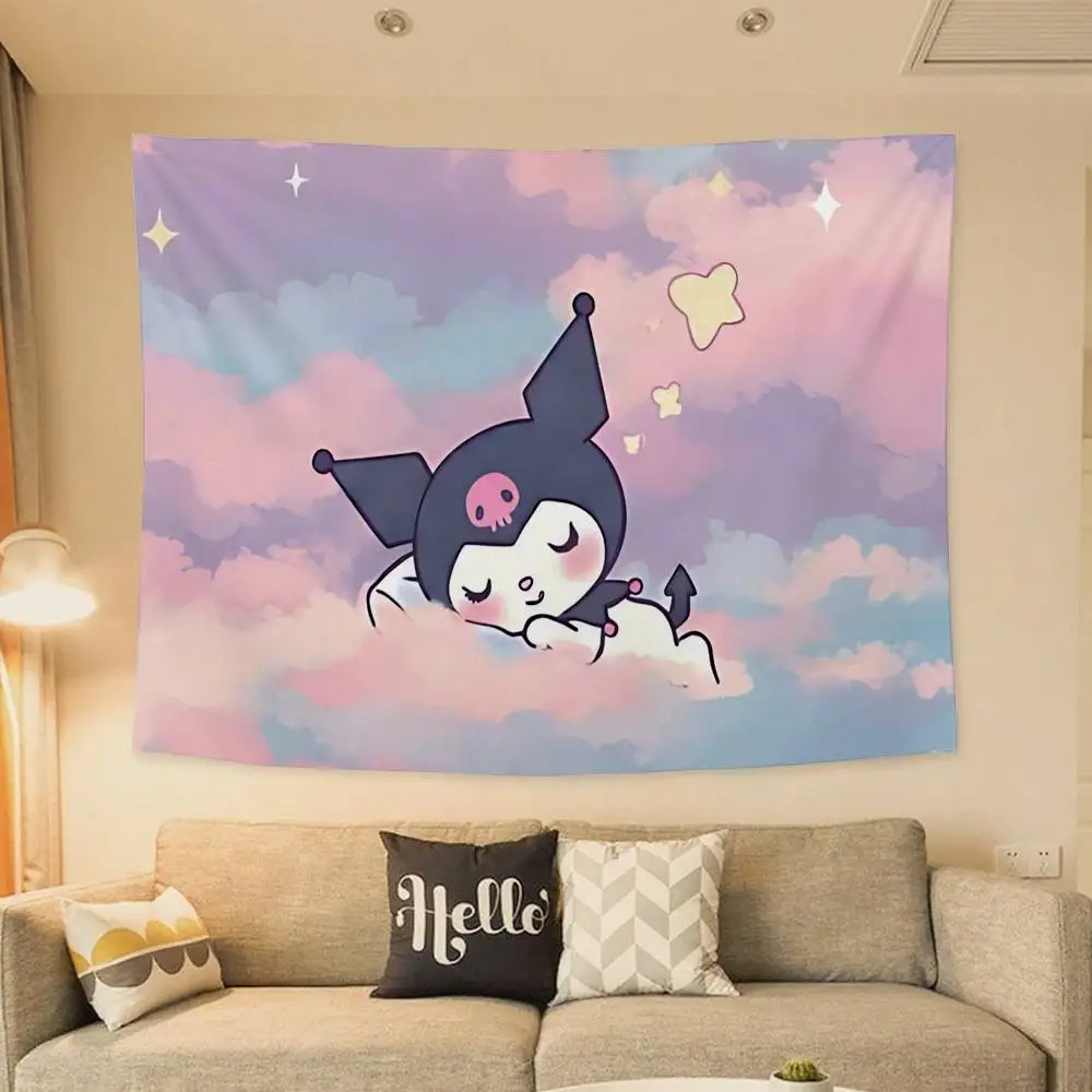 Kawaii K-Kuromi Cute Tapestry Customizable Tapestries Of Various Styles,wall Hangings, Celebrity Photo Printing,wall Hangings