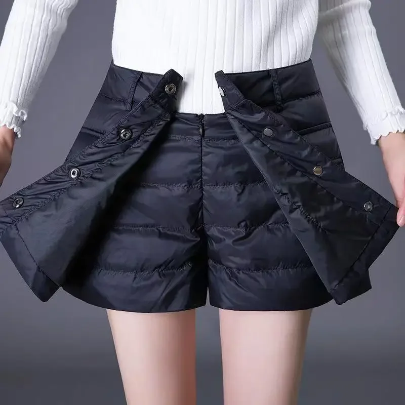 Korean Golf Padded Shorts Winter Golf Wear Women 2024 High Quality black biker Shorts New Fake Two Items Skirt Pants Clothes