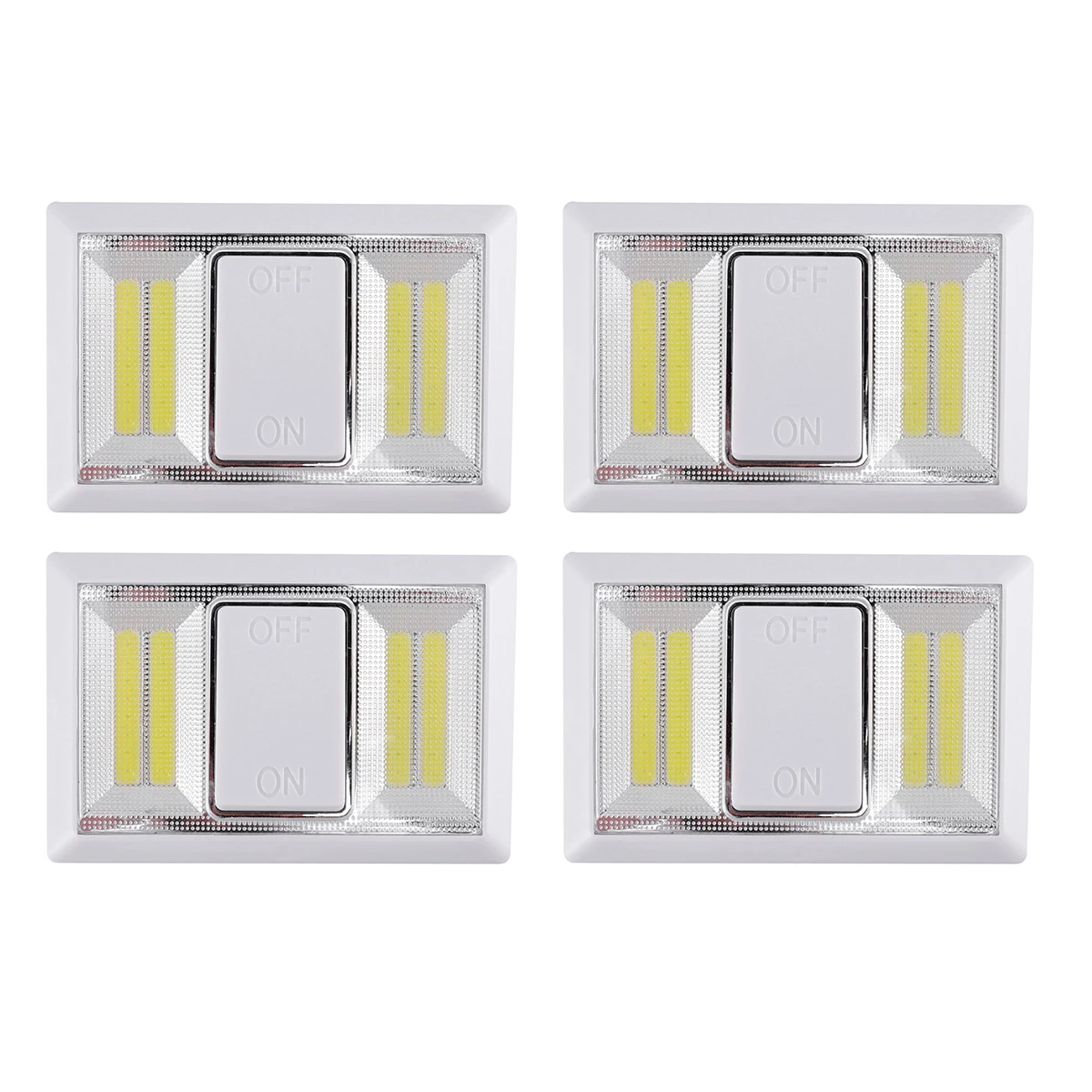 

4pcs LED Emergency Light Magnetic Wardrobe Wall Lamp Operated Night Lighting Tool for Hallway Gloomy Environment