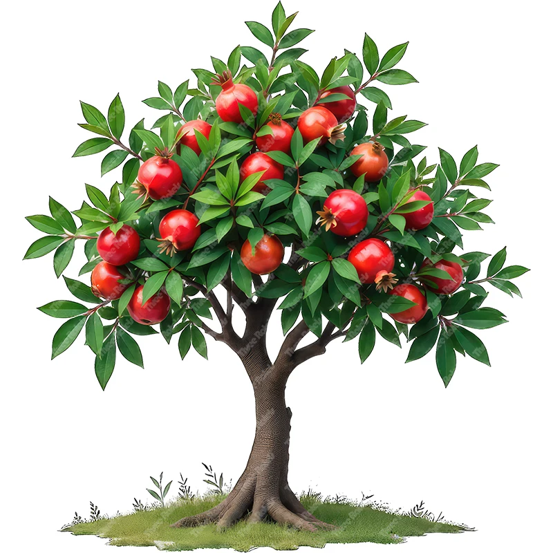 Three Ratels Q021 Harvest Pomegranate Tree Wall Decal for Family Home Decor