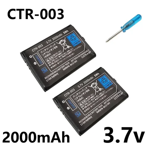 Imagen 2 del producto Batería de repuesto CTR-003, baterías de 2000mAh para Nintendo Switch Pro, controlador de mando inalámbrico 3DS 2DS XL, celda integrada