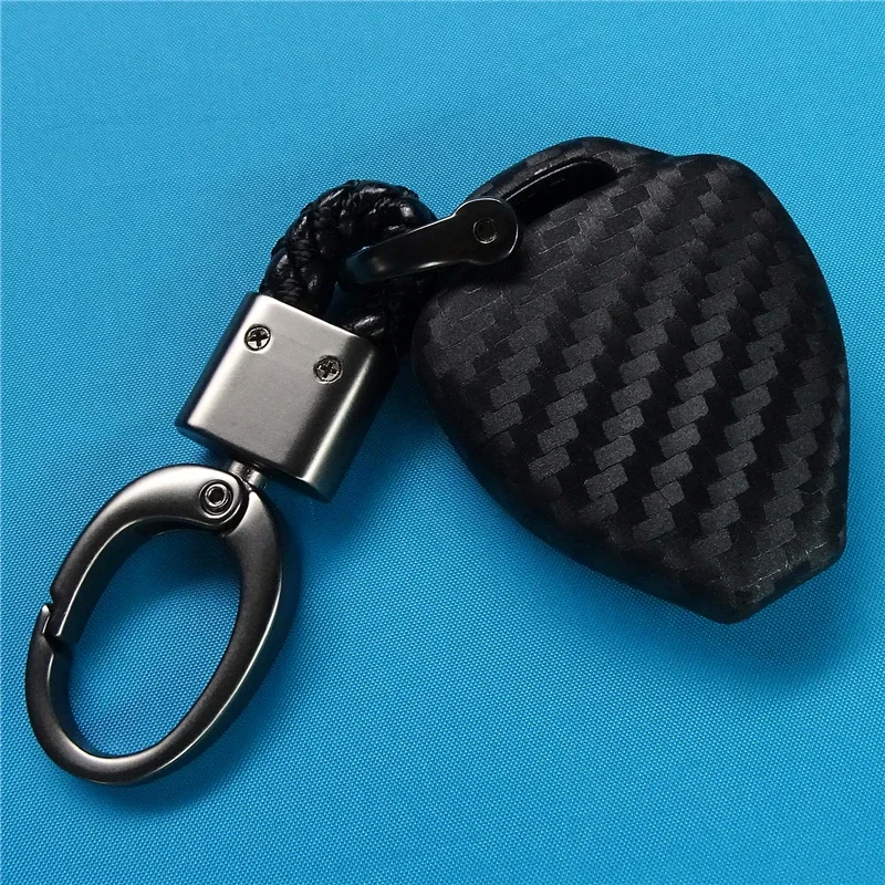 Carbon Fiber Silicone Car Key Case Cover For Toyota Auris HiLux Corolla Fortuner Prado Verso Camry Yaris Vitz Vios Ractis