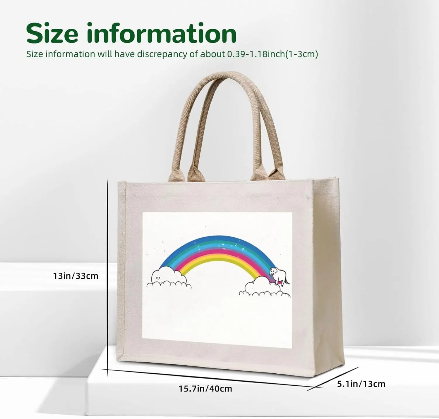 (Kleine regenboog) Canvas draagtas Strand Reizen Schoudertas Geschenken Schoudertas