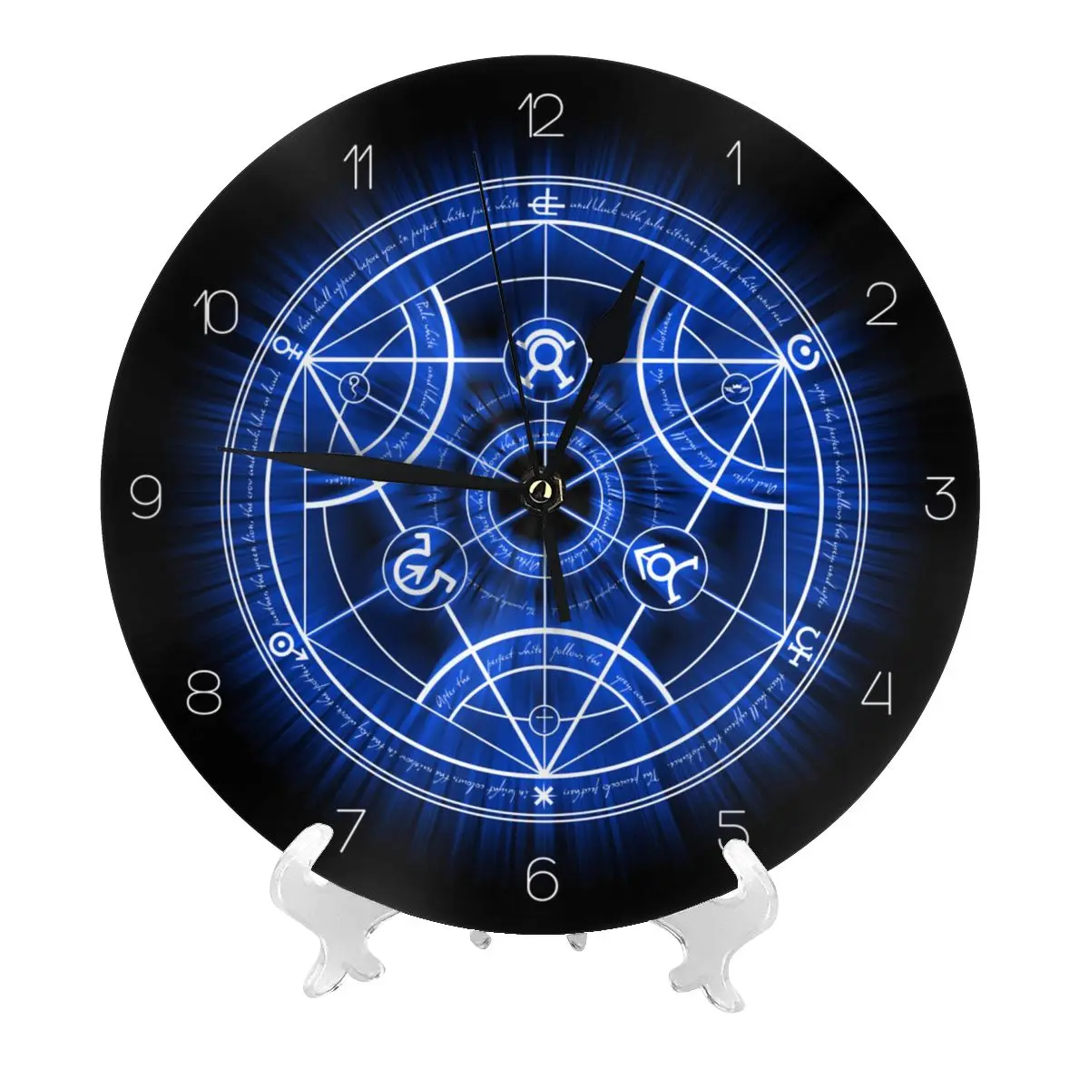 Human Transmutation Circle Modern Simple and Wall Hung Clock for Study Bedroom Living Room Bathroom