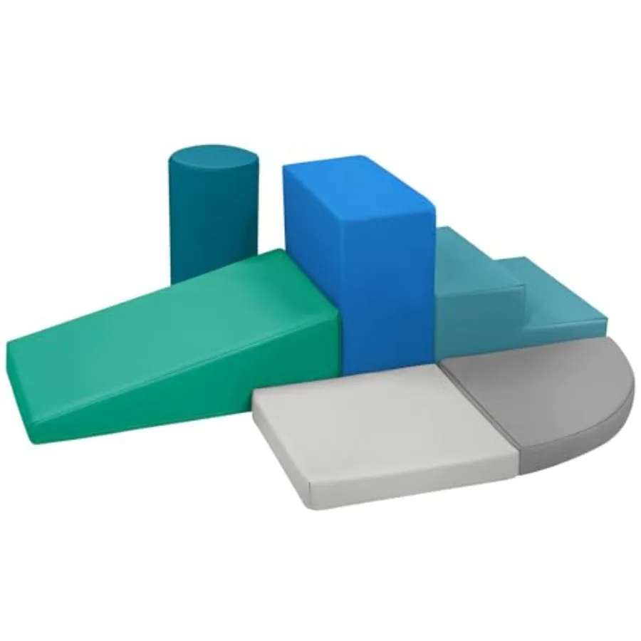 

Набор из 6 мягких блоков для лазания из искусственной кожи для малышей – Поролоновые блоки для лазания для детей в помещении – Мягкие поролоновые блоки для ползания и лазания