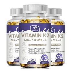 Vitamin K2 Capsules with MK-7 & MK-4 Heart Health, Supports Joint, Bone & Teeth Health, Calcium Absorption, Boosts Immunity