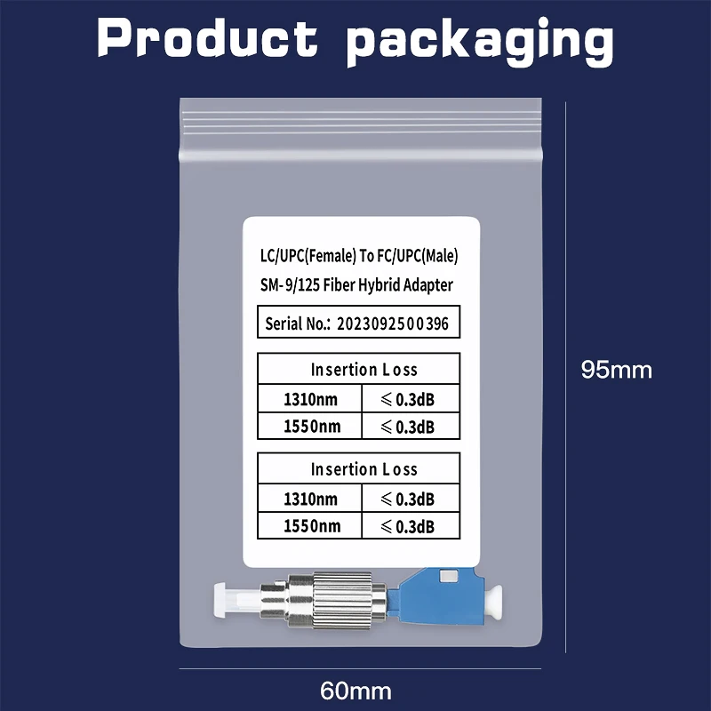 LC Female To FC Male OPM Optical Power Meter Visual Fault Locator Fiber Optic Hybrid Adapter