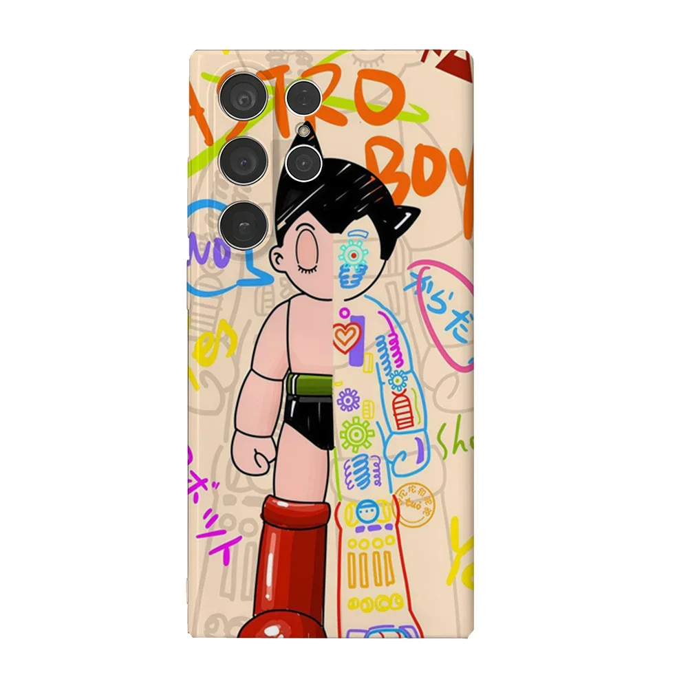 A-Astro Boy Graffiti Handyhülle für Samsung Galaxy S25 S24 S23 Ultra Plus A35 A55 Glossy HD Hard Cover Film Shell