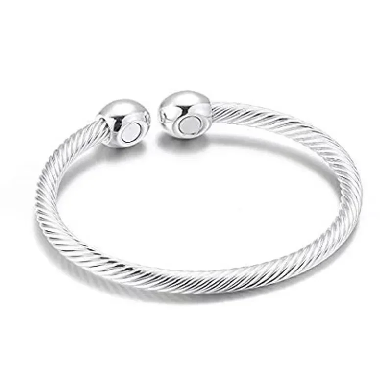 3 Farben öffnen Magnet Armband Frauen Männer magnetische Öffnung Gesundheit Armband Manschette Armreif